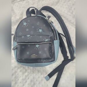 Coach Charlie BackPack In Navy and Light Blue Stars